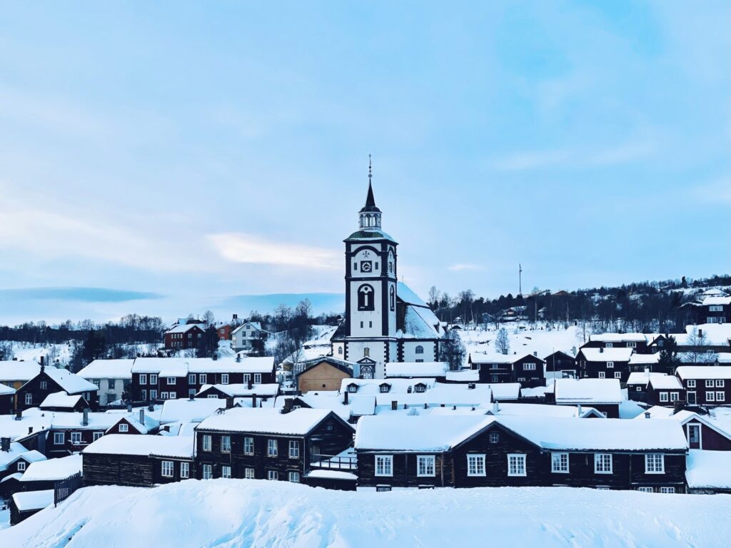 Blåtimen på Røros.